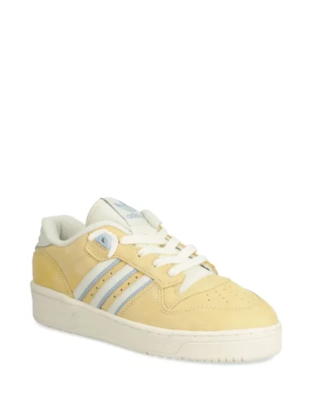 Geacă Adidas cu șireturi cu dungi cu platformă alb