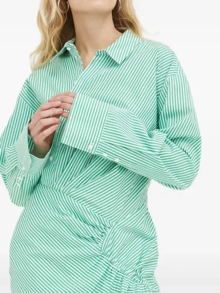 Rochie mini Herskind cu dungi de costum verde