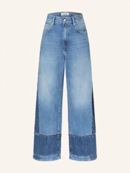 Replay Dżinsy Z Szerokimi Nogawkami Idalya blau niebieskie