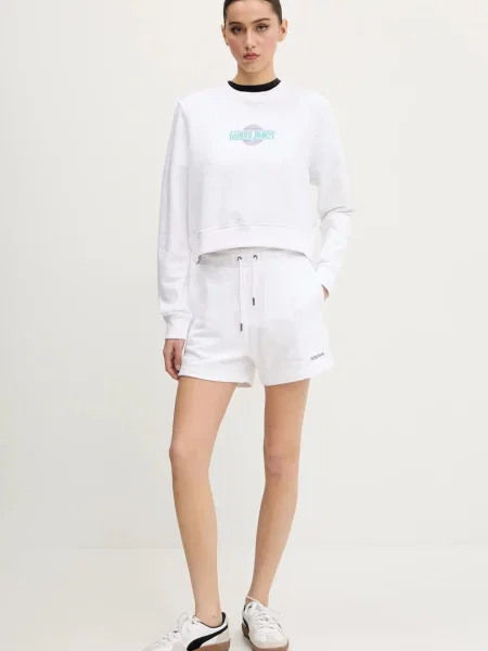 Шорти Guess Jeans однотонні висока посадка білий