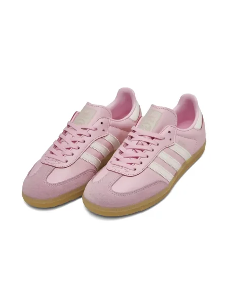 Sneakerși Adidas Samba din piele de căprioară roșu