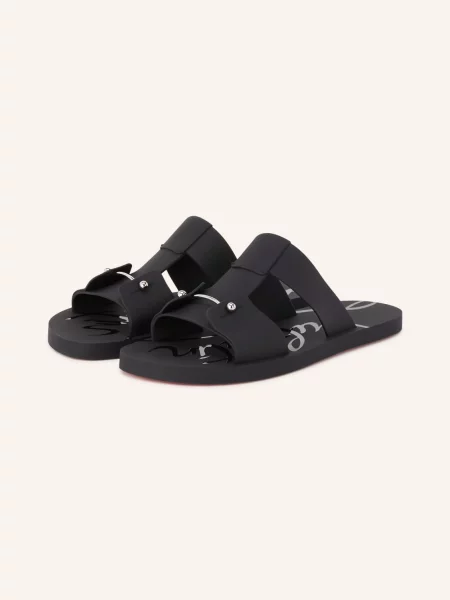 Christian Louboutin Klapki Zakouski schwarz czarne