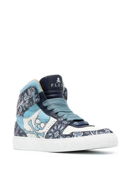 Tenisky Philipp Plein s potiskem s paisley potiskem modré