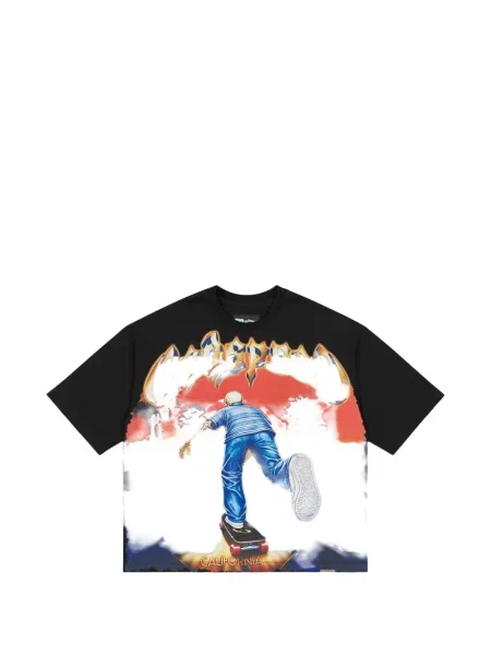 Tricou Godspeed cu imagine negru