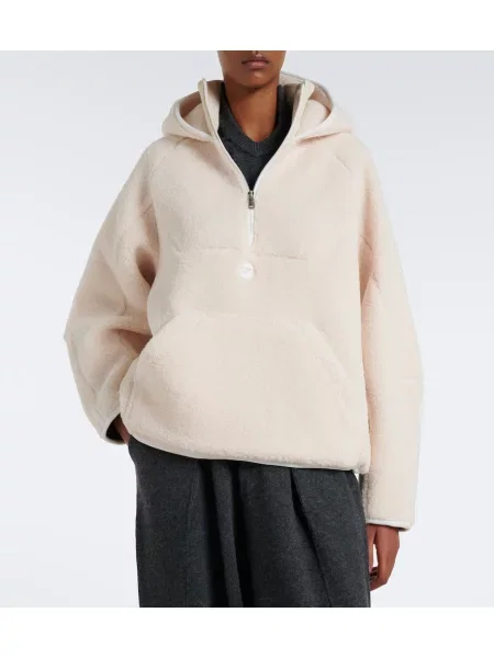 Hanorac cu glugă Coperni din fleece alb