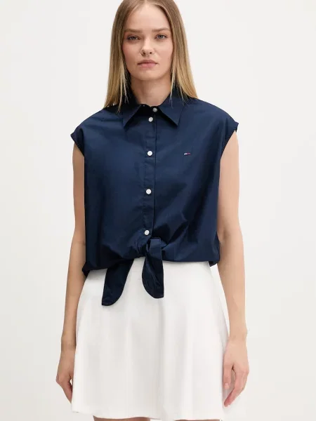 Tommy Jeans Košulja Tamnoplava plava
