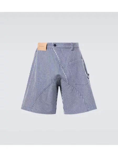 Pantaloni scurți Jw Anderson cu dungi albastru