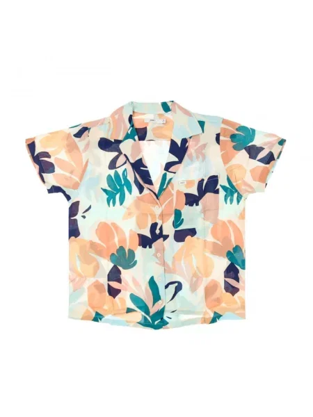 Koszula Obey z krótkim rękawem pomarańczowa