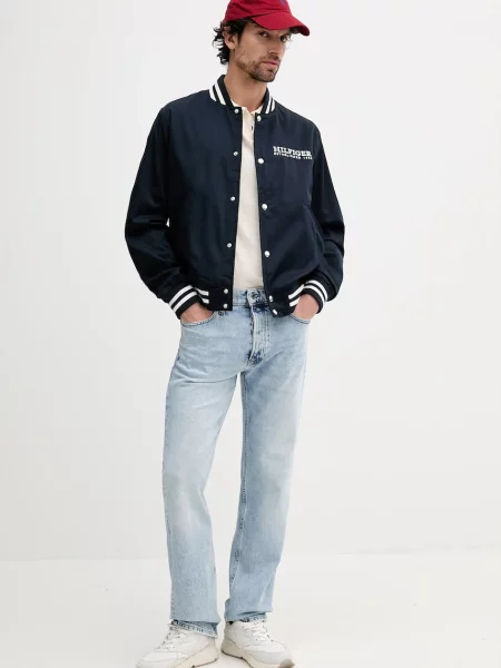 Tommy Hilfiger kurtka bomber granatowy przejściowa niebieska