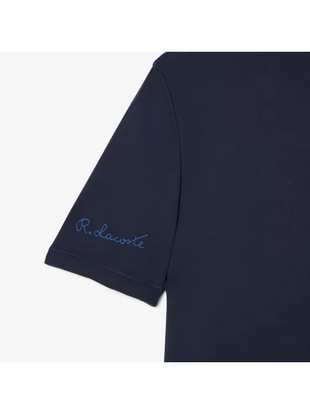 Lacoste T-Shirt Z Haftowanym Symbolem niebieski