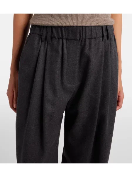Pantaloni Brunello Cucinelli de lână gri