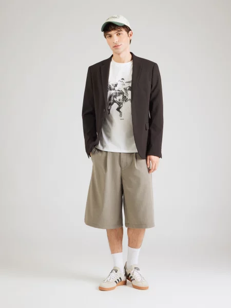 HUGO Tricou Duhorse alb
