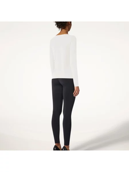 Długi top Wolford z długim rękawem biały