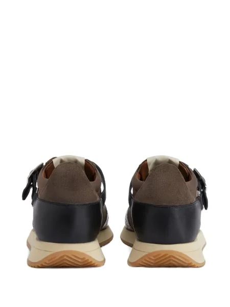 Sneakerși Giuseppe Zanotti cu cataramă maro