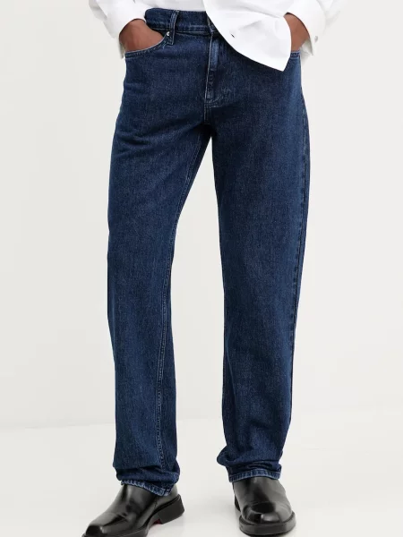 Karl Lagerfeld Jeans Blugi Bleumarin Straight Fit albastru