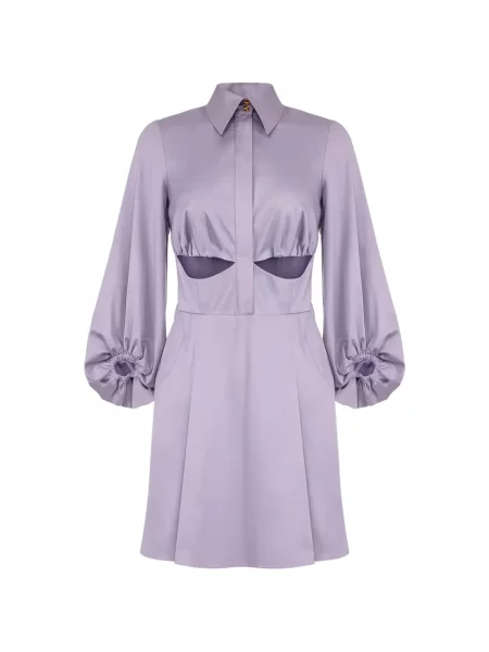 Костюм мини изрежете мини рокля Elisabetta Franchi виолетово
