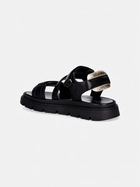 Elisabetta Franchi sandale din piele pentru copii negru