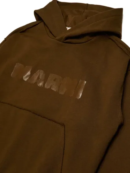 Bluza z kapturem dziecięca Marni brązowa