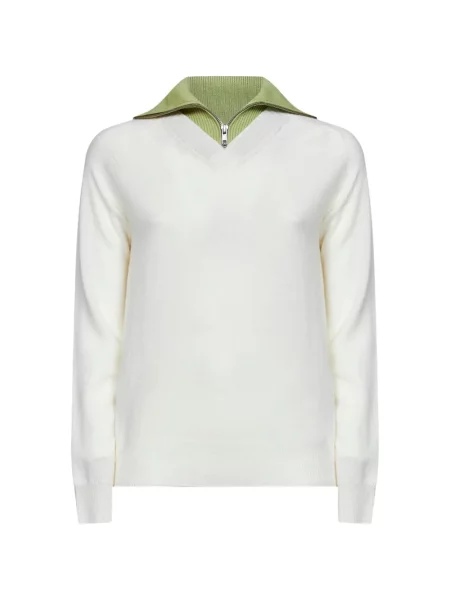 Gulerat pulover Mm6 Maison Margiela alb