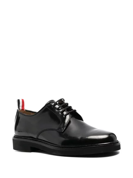 Nėriniuotos loaferiai Thom Browne su raišteliais juoda
