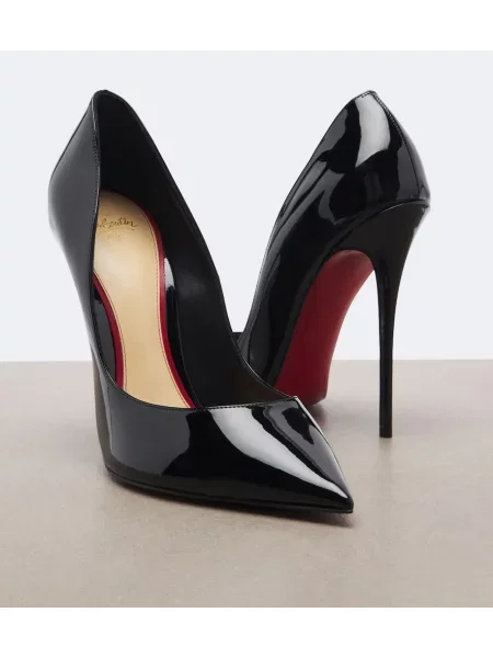 Pantofi cu toc Christian Louboutin din piele de lac negru
