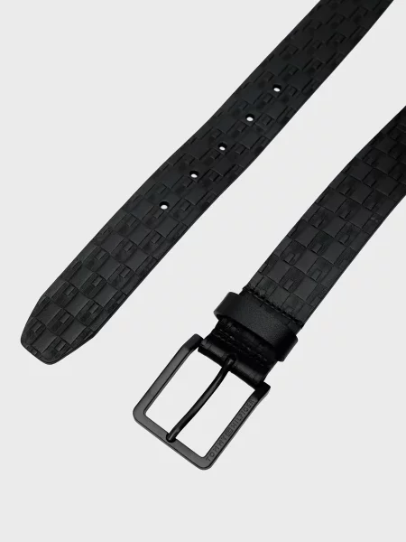Кожаный ремень Tommy Hilfiger черный