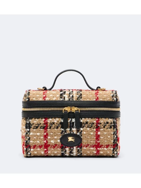 Bouclé geantă Burberry în carouri bej