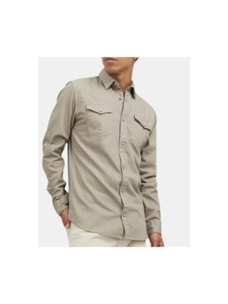 Košeľa Jack & Jones béžová