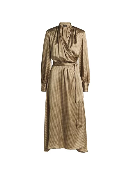 Cu centură rochie midi Kiton cu imprimeu geometric