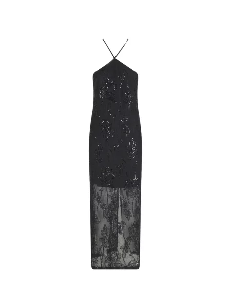 Rochie midi Isabelle Blanche cu paiete negru