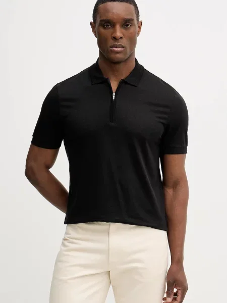 BOSS tricou polo H-Paras 70 uni negru