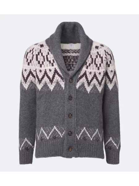 Cardigan Eleventy de mătase gri