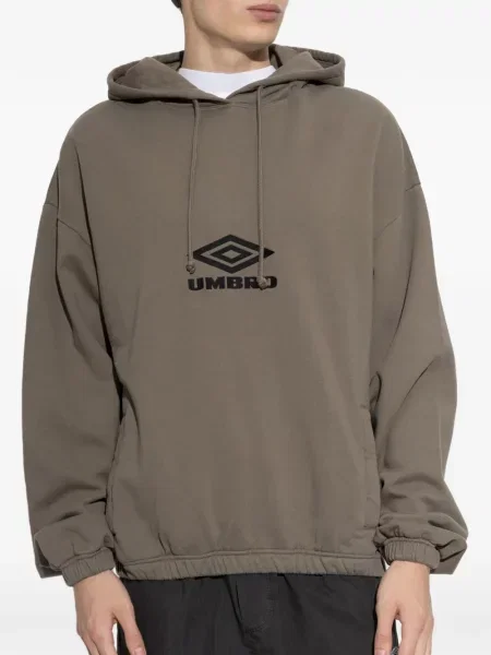 Hanorac cu glugă Umbro cu broderie cu cordon gri