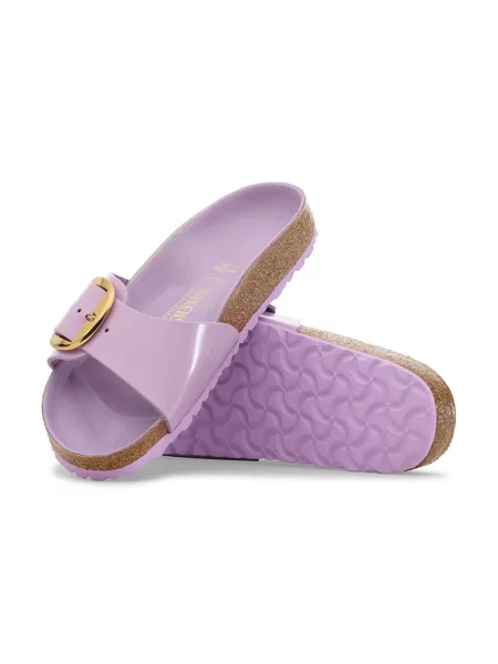 Шлепанцы Birkenstock с пряжкой фиолетовые