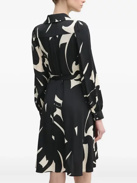 Rochie Dkny cu imagine cu imprimeu abstract de costum negru