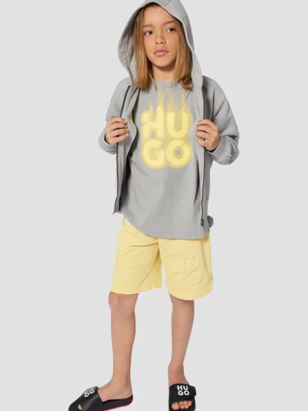 Дитяча Футболка HUGO Kids сірий