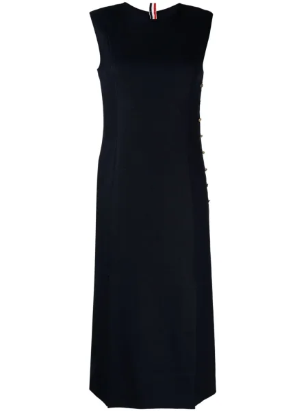 Rochie midi Thom Browne de lână până la genunchi de costum albastru