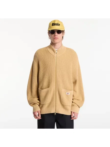 Pulover Dickies Fredonia Zipped Knit Sweater Yellow S galben