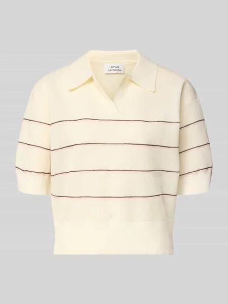 Koszulka z dzianiny z mieszanki z kołnierzykiem polo model Pringi' Opus białe