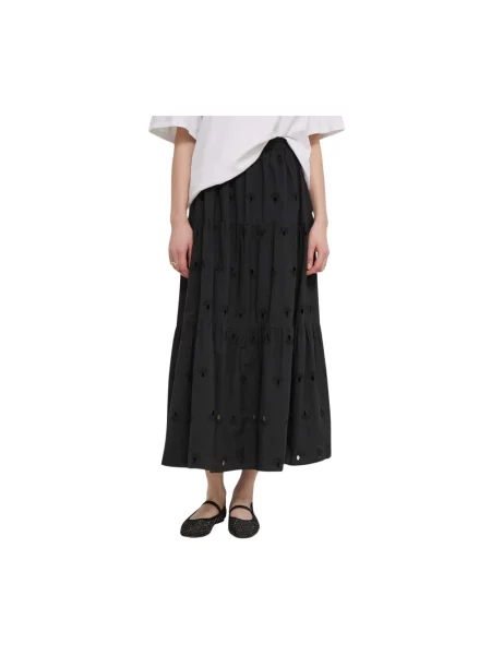 Spódnica maxi Desigual dzwony czarna