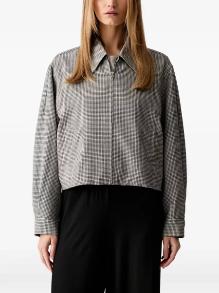 Geacă Rag & Bone în carouri drapată