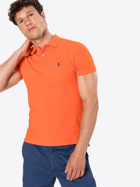 С яка поло тениска Polo Ralph Lauren бродирана оранжево