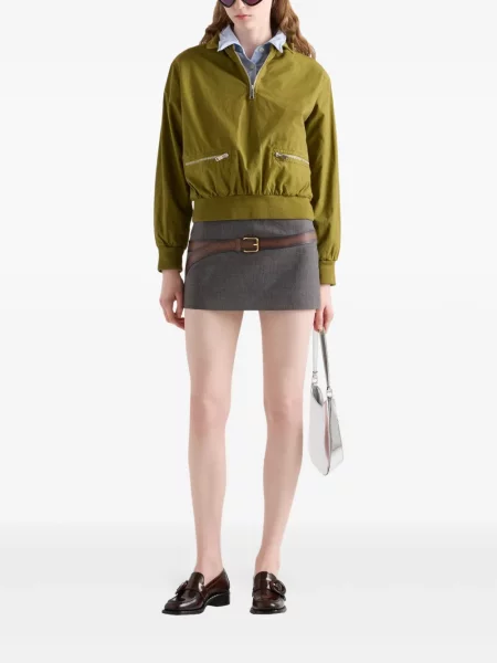 Fusta mini Prada cu imagine gri