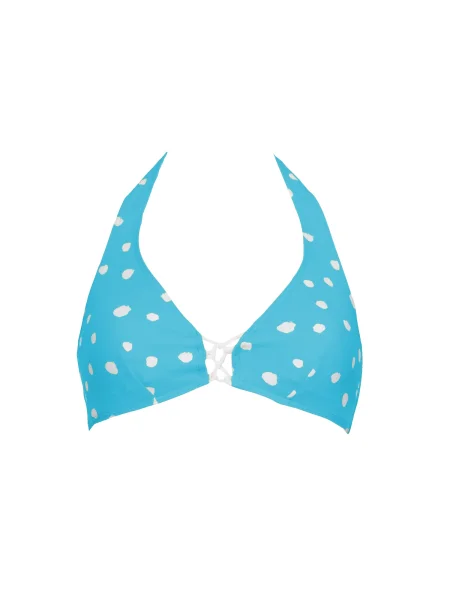 VIVID Sutien costum de baie turcoaz / murdar alb