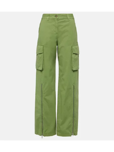Pantaloni cargo Stella Mccartney din canvas verde