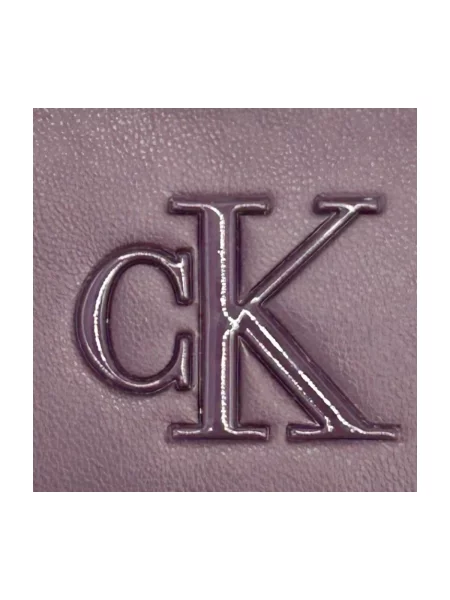 Calvin Klein Peňaženka Bold Ck Medium Zip Around Bordová fialová
