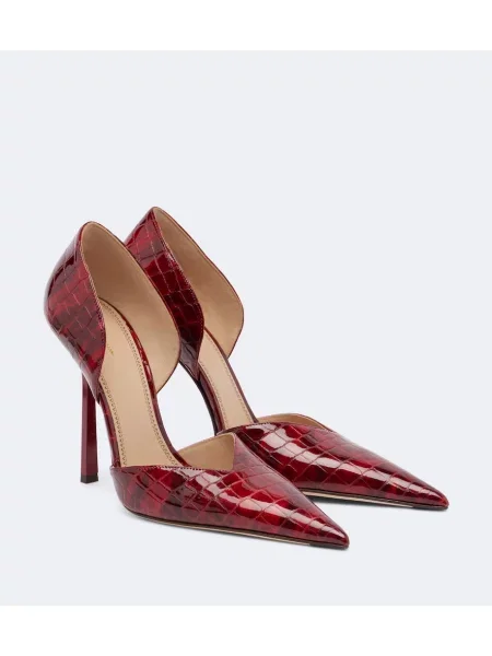 Pantofi cu toc Victoria Beckham din piele roșu