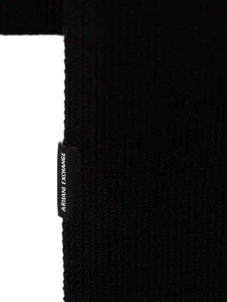 Fular Armani Exchange cu autograf negru