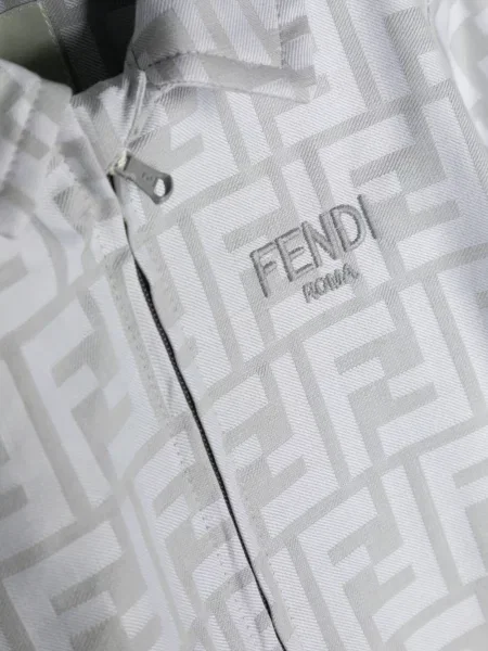 Kurtka bomber dziecięcy Fendi szary