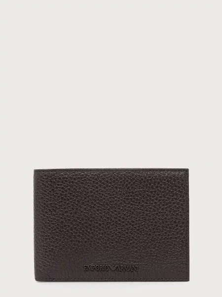 Emporio Armani portofel pentru bărbați din piele maro